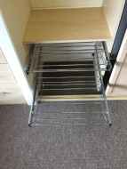 Slide-out wire shoe racks front view Slide-out wire shoe racks front view
